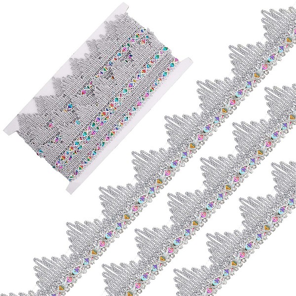 PandaHall Metallic Polyester Ribbon, Garment Accessory, Triangle Pattern, Silver, 1-1/2 inch(38mm), about 5 yards/roll Polyester Silver
PandaHall Metallic Polyester Ribbon, Garment Accessory, Triangle Pattern, Silver, 1-1/2 inch(38mm), about 5 yards/roll Polyester Silver