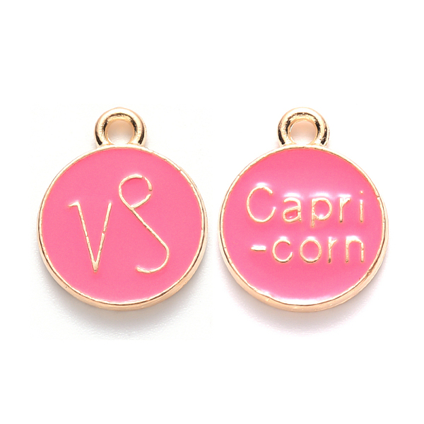 PandaHall Alloy Enamel Pendants, Cadmium Free & Lead Free, Flat Round with Constellation, Light Gold, Cerise, Capricorn, 15x12x2mm, Hole..., Red
PandaHall Alloy Enamel Pendants, Cadmium Free & Lead Free, Flat Round with Constellation, Light Gold, Cerise, Capricorn, 15x12x2mm, Hole..., Red