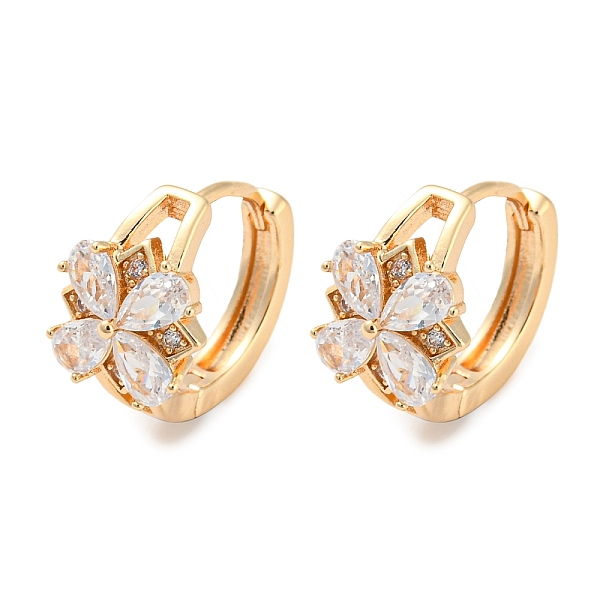 PandaHall Brass with Cubic Zirconia Hoop Earrings, Flower, Light Gold, 14.5x10mm Cubic Zirconia Flower Clear
PandaHall Brass with Cubic Zirconia Hoop Earrings, Flower, Light Gold, 14.5x10mm Cubic Zirconia Flower Clear