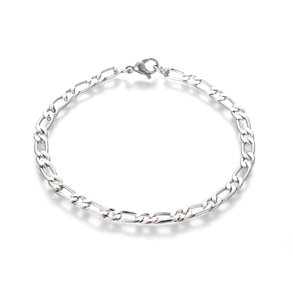 PandaHall 304 Stainless Steel Figaro Chain Bracelets, with Lobster Claw Clasps, Stainless Steel Color, 8-1/8 inch(20.5cm), 4.5mm 304...
PandaHall 304 Stainless Steel Figaro Chain Bracelets, with Lobster Claw Clasps, Stainless Steel Color, 8-1/8 inch(20.5cm), 4.5mm 304...