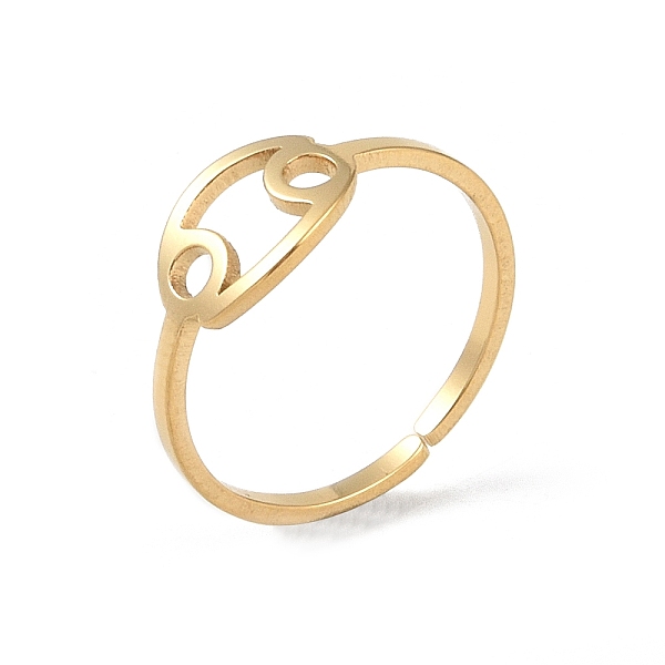 PandaHall Real 18K Gold Plated 304 Stainless Steel Adjustable Finger Ring, Constellations Open Cuff Rings for Women, Cancer, Adjustable...
PandaHall Real 18K Gold Plated 304 Stainless Steel Adjustable Finger Ring, Constellations Open Cuff Rings for Women, Cancer, Adjustable...