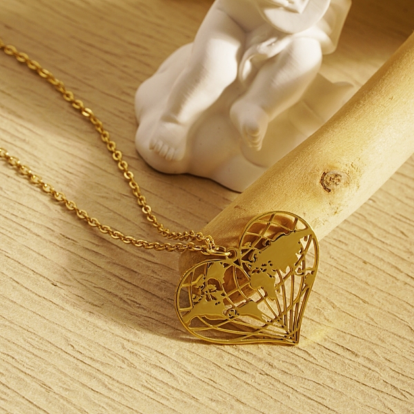 PandaHall Hollow Heart Pendant Necklaces, Stainless Steel Cable Chain Necklaces for Valentine's Day, Goddess Day Stainless Steel Heart
PandaHall Hollow Heart Pendant Necklaces, Stainless Steel Cable Chain Necklaces for Valentine's Day, Goddess Day Stainless Steel Heart