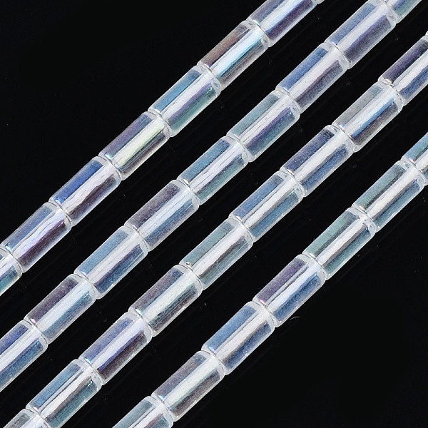 PandaHall Electroplate Transparent Glass Beads Strands, AB Color Plated, Column, Clear AB, 5x2.5mm, Hole: 0.8mm, about 72~75pcs/strand..., White
PandaHall Electroplate Transparent Glass Beads Strands, AB Color Plated, Column, Clear AB, 5x2.5mm, Hole: 0.8mm, about 72~75pcs/strand..., White