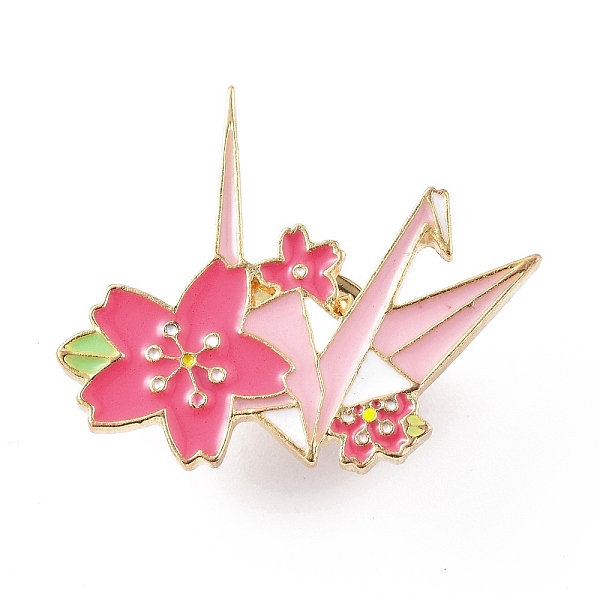 PandaHall Pink Enamel Pin, Light Gold Alloy Badge for Backpack Clothes, Paper Crane Pattern, 26.5x32x2mm, Pin: 1mm Alloy+Enamel Others Pink
PandaHall Pink Enamel Pin, Light Gold Alloy Badge for Backpack Clothes, Paper Crane Pattern, 26.5x32x2mm, Pin: 1mm Alloy+Enamel Others Pink