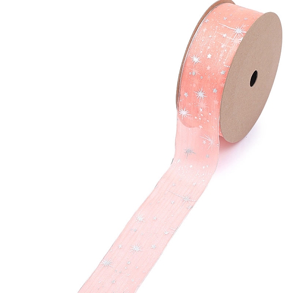 PandaHall 20 Yards Silver Stamping Star Organza Ribbons, Garment Accessories, Gift Packaging, Light Salmon, 1 inch(25mm), 20 Yards/Roll...
PandaHall 20 Yards Silver Stamping Star Organza Ribbons, Garment Accessories, Gift Packaging, Light Salmon, 1 inch(25mm), 20 Yards/Roll...