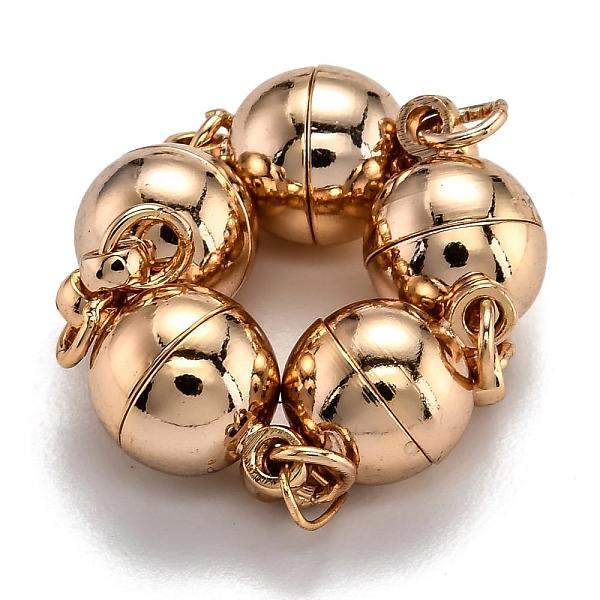 PandaHall Rack Plating Brass Magnetic Clasps with Loops, N45 Grade Strong Magnet, with Soldered Jump Rings, Long-Lasting Plated, Round...
PandaHall Rack Plating Brass Magnetic Clasps with Loops, N45 Grade Strong Magnet, with Soldered Jump Rings, Long-Lasting Plated, Round...