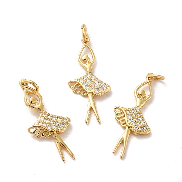 PandaHall Rack Plating Brass Micro Pave Cubic Zirconia Pendants, with Jump Rings, Long-Lasting Plated, Ballet Dancer, Clear, Golden...
PandaHall Rack Plating Brass Micro Pave Cubic Zirconia Pendants, with Jump Rings, Long-Lasting Plated, Ballet Dancer, Clear, Golden...
