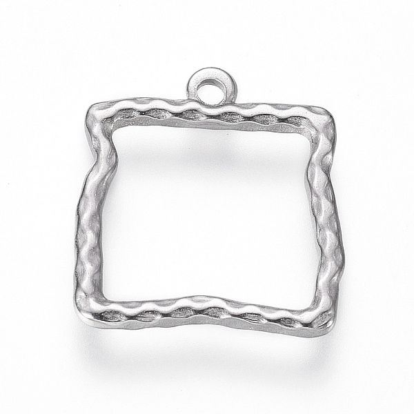 PandaHall 304 Stainless Steel Pendants, Textured, Square, Stainless Steel Color, 17x15.5x1mm, Hole: 1.4mm 304 Stainless Steel Square
PandaHall 304 Stainless Steel Pendants, Textured, Square, Stainless Steel Color, 17x15.5x1mm, Hole: 1.4mm 304 Stainless Steel Square