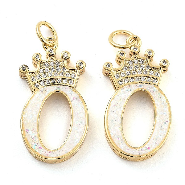 PandaHall Brass Micro Pave Clear Cubic Zirconia Pendants, with Synthetic Opal, Real 18K Gold Plated, with Jump Ring, Letter O...
PandaHall Brass Micro Pave Clear Cubic Zirconia Pendants, with Synthetic Opal, Real 18K Gold Plated, with Jump Ring, Letter O...