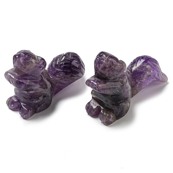 PandaHall Natural Amethyst Carved Healing Squirrel Figurines, Reiki Energy Stone Display Decorations, 35.5~36.5x18~19x51mm Amethyst Squirrel
PandaHall Natural Amethyst Carved Healing Squirrel Figurines, Reiki Energy Stone Display Decorations, 35.5~36.5x18~19x51mm Amethyst Squirrel