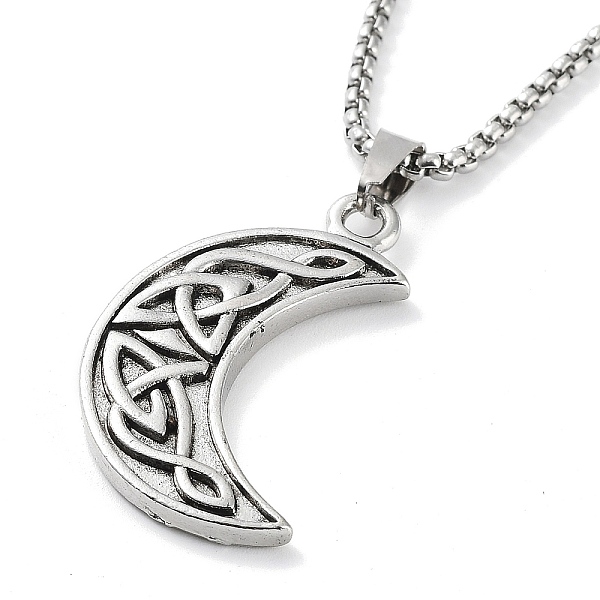 PandaHall Tibetan Style Alloy Pendant Necklaces, Moon, 23.82 inch(60.5cm), Moon: 37x23mm Alloy Moon
PandaHall Tibetan Style Alloy Pendant Necklaces, Moon, 23.82 inch(60.5cm), Moon: 37x23mm Alloy Moon