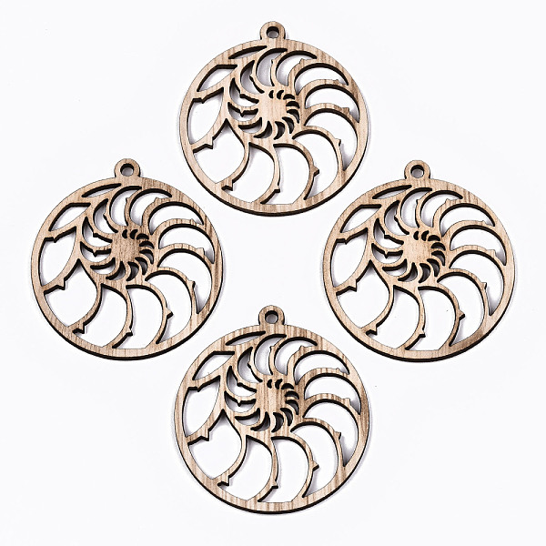 PandaHall Unfinished Hollow Wood Big Pendants, Undyed, Laser Cut Wood Shapes, Flat Round with Sea Shell Shape, Antique White, 52x48x2.5mm...
PandaHall Unfinished Hollow Wood Big Pendants, Undyed, Laser Cut Wood Shapes, Flat Round with Sea Shell Shape, Antique White, 52x48x2.5mm...