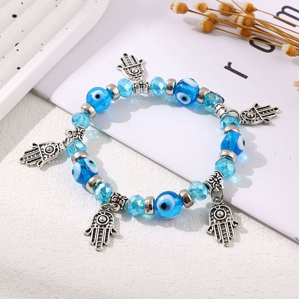 PandaHall Devil's Eye Bracelet Fatima Palm Bracelet Alloy Eye Men's and Women's Handwear
PandaHall Devil's Eye Bracelet Fatima Palm Bracelet Alloy Eye Men's and Women's Handwear