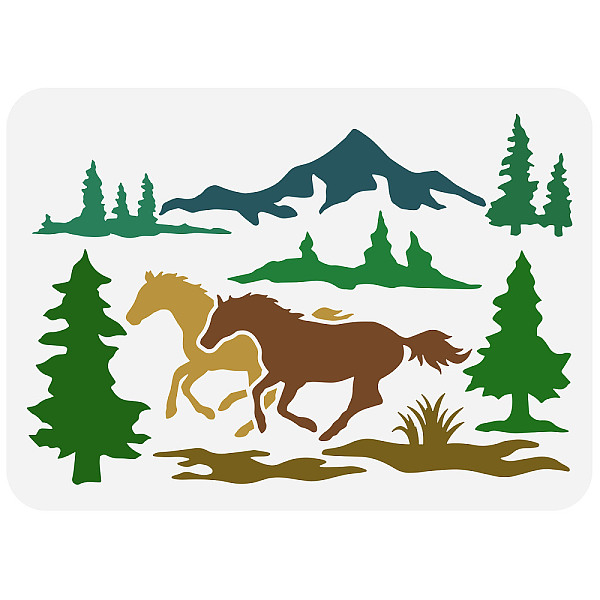 PandaHall FINGERINSPIRE Horse Stencil 8.3x11.7inch Reusable Washable Drawing Template Galloping Horse Stencil Mountains Trees Painting...
PandaHall FINGERINSPIRE Horse Stencil 8.3x11.7inch Reusable Washable Drawing Template Galloping Horse Stencil Mountains Trees Painting...