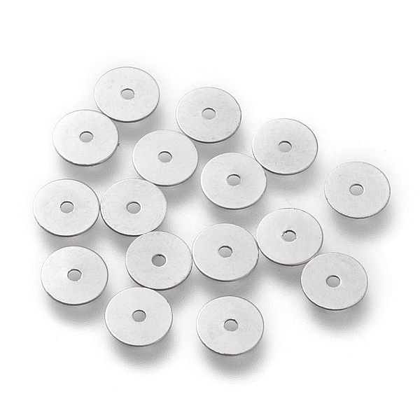 PandaHall 304 Stainless Steel Spacer Beads, Flat Round, Stainless Steel Color, 6x0.2mm, Hole: 1mm 304 Stainless Steel Flat Round
PandaHall 304 Stainless Steel Spacer Beads, Flat Round, Stainless Steel Color, 6x0.2mm, Hole: 1mm 304 Stainless Steel Flat Round