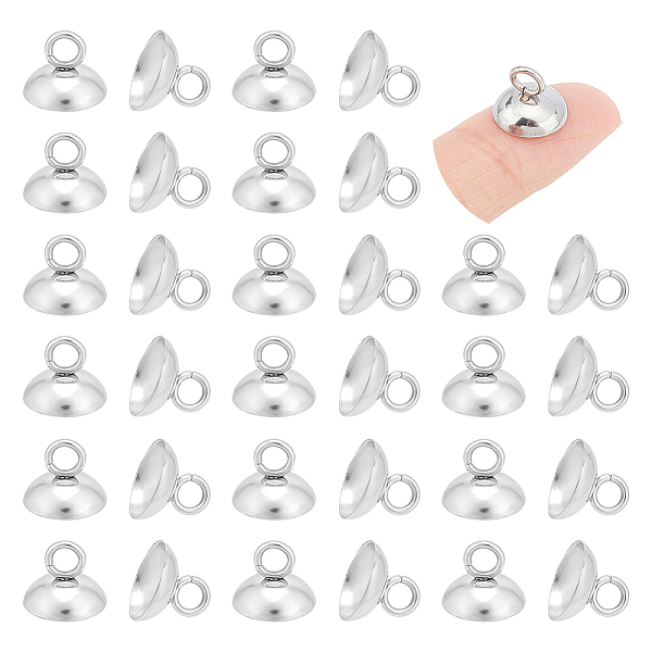 PandaHall Unicraftale 100Pcs 201 Stainless Steel Bead Cap Pendant Bails, for Globe Glass Bubble Cover Pendants, Stainless Steel Color...
PandaHall Unicraftale 100Pcs 201 Stainless Steel Bead Cap Pendant Bails, for Globe Glass Bubble Cover Pendants, Stainless Steel Color...