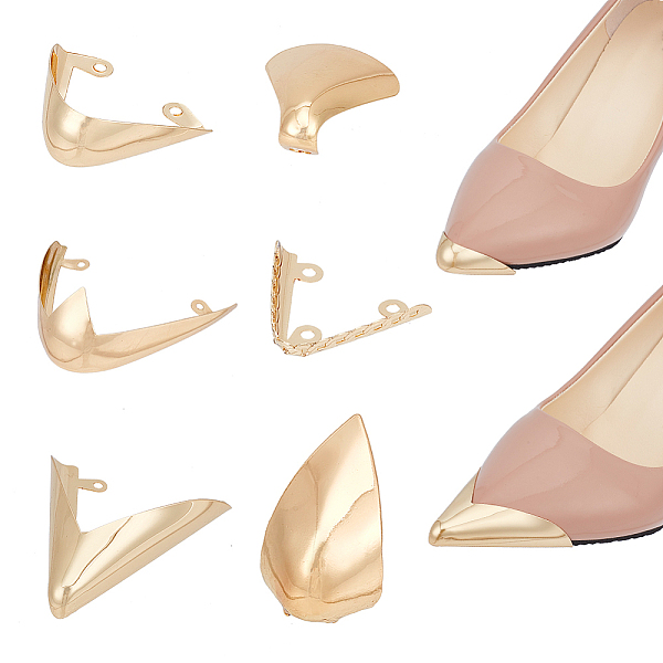 PandaHall 12Pcs 6 Style Iron Toe Cap Covers, Toe Protectors, for Pointed Toe High-Heeled Shoes, Golden, 16~66x20~69x0.5~28.5mm, Hole...
PandaHall 12Pcs 6 Style Iron Toe Cap Covers, Toe Protectors, for Pointed Toe High-Heeled Shoes, Golden, 16~66x20~69x0.5~28.5mm, Hole...