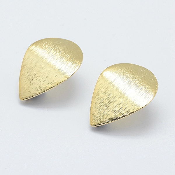 PandaHall Brass Drawbench Stud Earring Findings, with Loop, Long-Lasting Plated, Real 18K Gold Plated, Nickel Free, Teardrop, 28x21x1mm...
PandaHall Brass Drawbench Stud Earring Findings, with Loop, Long-Lasting Plated, Real 18K Gold Plated, Nickel Free, Teardrop, 28x21x1mm...