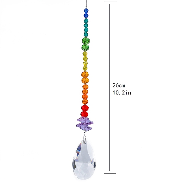 PandaHall K9 Glass Beaded Hanging Ornaments, Rainbow Maker Suncatchers for Home Outdoor Decoration, Teardrop, 220mm Glass Teardrop
PandaHall K9 Glass Beaded Hanging Ornaments, Rainbow Maker Suncatchers for Home Outdoor Decoration, Teardrop, 220mm Glass Teardrop