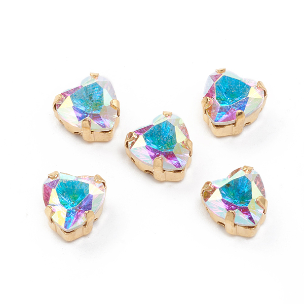 PandaHall Sew on Rhinestone, Glass Rhinestone, with Raw(Unplated) Brass Prong Settings, Garments Accessories, Heart, Crystal AB, 8.5x8x5.5mm..., Clear
PandaHall Sew on Rhinestone, Glass Rhinestone, with Raw(Unplated) Brass Prong Settings, Garments Accessories, Heart, Crystal AB, 8.5x8x5.5mm..., Clear