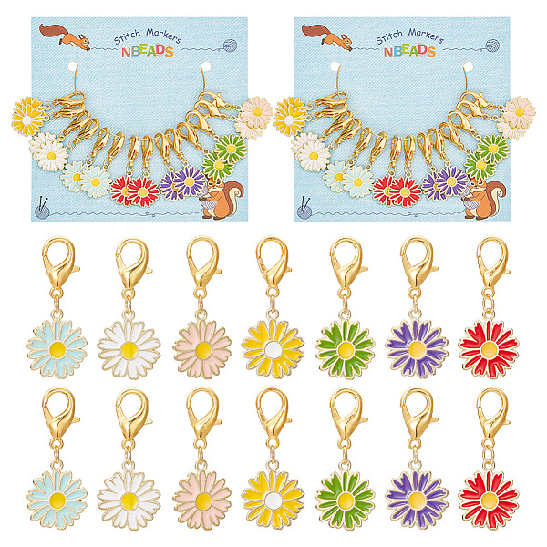 PandaHall 28 Pcs 7 Colors Daisy Stitch Markers, Enamel Crochet Stitch Marker Removable Lobster Clasp Locking Stitch Marker for Knitting..., Multicolor
PandaHall 28 Pcs 7 Colors Daisy Stitch Markers, Enamel Crochet Stitch Marker Removable Lobster Clasp Locking Stitch Marker for Knitting..., Multicolor
