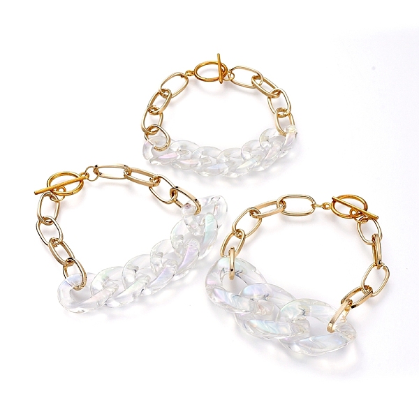 PandaHall (Jewelry Parties Factory Sale)Chain Bracelets Sets, with Transparent Acrylic Linking Rings, Aluminium Paperclip Chains and Alloy..., White
PandaHall (Jewelry Parties Factory Sale)Chain Bracelets Sets, with Transparent Acrylic Linking Rings, Aluminium Paperclip Chains and Alloy..., White