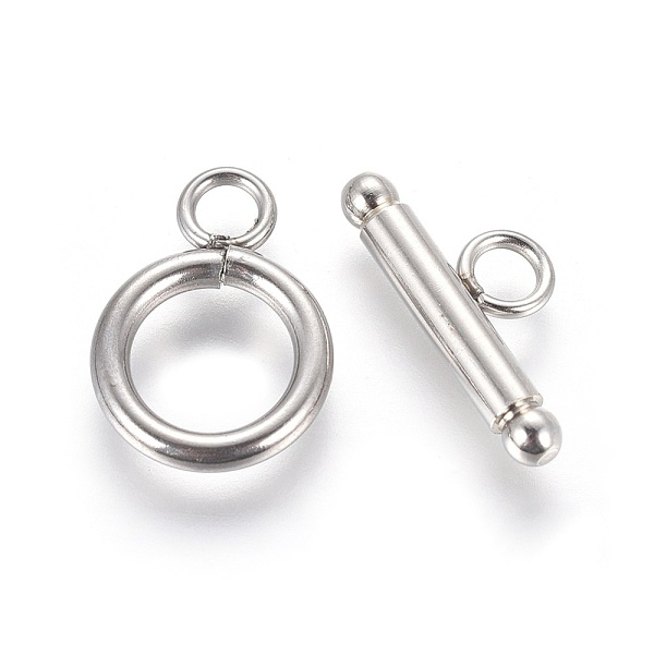 PandaHall 304 Stainless Steel Toggle Clasps, Ring, Stainless Steel Color, Ring: 16.5x12x2mm, Bar: 18x7.5x3mm, Hole: 3mm 304 Stainless Steel...
PandaHall 304 Stainless Steel Toggle Clasps, Ring, Stainless Steel Color, Ring: 16.5x12x2mm, Bar: 18x7.5x3mm, Hole: 3mm 304 Stainless Steel...