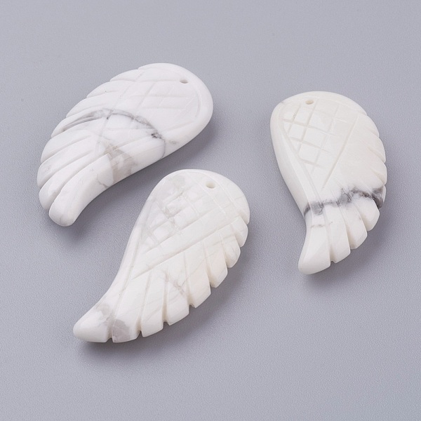 PandaHall Natural Howlite Pendants, Wing, 34~35x16~18x6.5~7.5mm, Hole: 1mm Howlite Wing
PandaHall Natural Howlite Pendants, Wing, 34~35x16~18x6.5~7.5mm, Hole: 1mm Howlite Wing