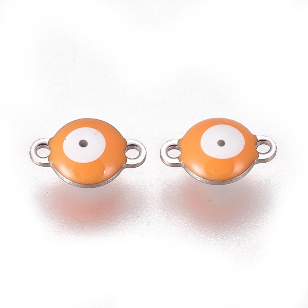 PandaHall 304 Stainless Steel Enamel Links connectors, Flat Round with Evil Eye, Stainless Steel Color, Orange, 12x8x4mm, Hole: 1.4mm 304...
PandaHall 304 Stainless Steel Enamel Links connectors, Flat Round with Evil Eye, Stainless Steel Color, Orange, 12x8x4mm, Hole: 1.4mm 304...