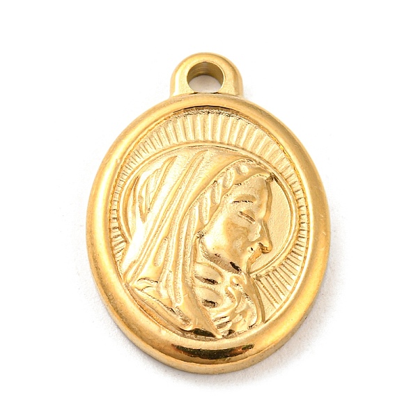 PandaHall 304 Stainless Steel Pendants, Oval with Virgin Mary Charm, Religion, Golden, 24x16.5x2.5mm, Hole: 2.5mm 304 Stainless Steel Oval
PandaHall 304 Stainless Steel Pendants, Oval with Virgin Mary Charm, Religion, Golden, 24x16.5x2.5mm, Hole: 2.5mm 304 Stainless Steel Oval