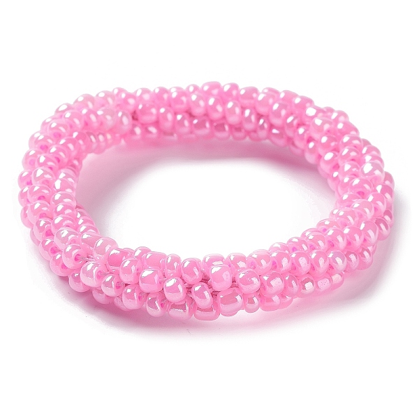 PandaHall Crochet Glass Beads Braided Stretch Bracelet, Nepel Boho Style Bracelet, Hot Pink, Inner Diameter: 1-3/4 inch(4.5cm) Glass Round
PandaHall Crochet Glass Beads Braided Stretch Bracelet, Nepel Boho Style Bracelet, Hot Pink, Inner Diameter: 1-3/4 inch(4.5cm) Glass Round