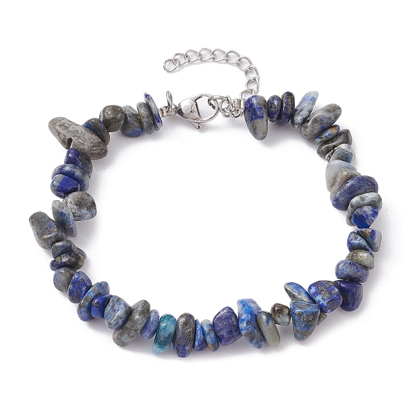 PandaHall Natural Lapis Lazuli Chips Beaded Bracelet, with 304 Stainless Steel Clasps, 7-1/4 inch(18.5cm) Lapis Lazuli
PandaHall Natural Lapis Lazuli Chips Beaded Bracelet, with 304 Stainless Steel Clasps, 7-1/4 inch(18.5cm) Lapis Lazuli