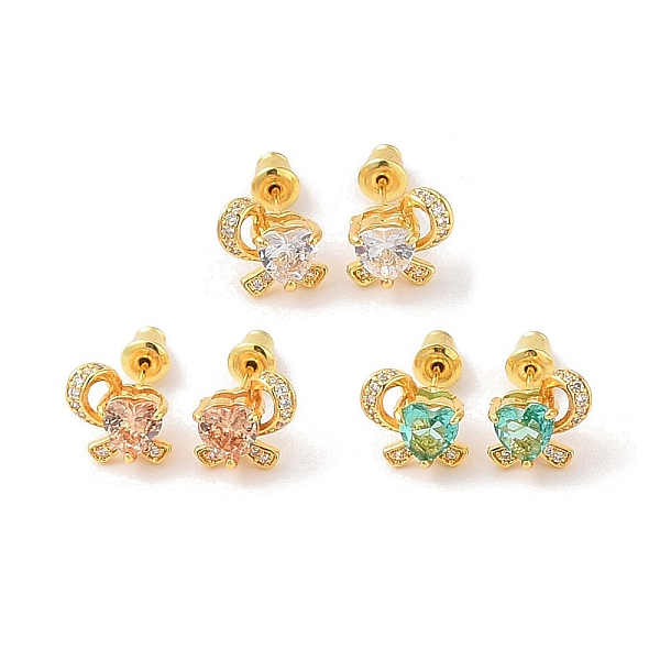 PandaHall Rack Plating Brass Micro Pave Cubic Zirconia Stud Earrings, Long-lasting Plated, Flower, Platinum, Mixed Color, 10x10.5mm Cubic..., Multicolor
PandaHall Rack Plating Brass Micro Pave Cubic Zirconia Stud Earrings, Long-lasting Plated, Flower, Platinum, Mixed Color, 10x10.5mm Cubic..., Multicolor