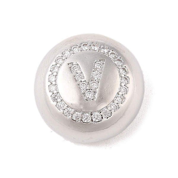 PandaHall Rack Plating Brass & Cubic Zirconia Pendants, Cadmium Free & Lead Free, Long-Lasting Plated, Flat Round with Letter, Letter V..., Clear
PandaHall Rack Plating Brass & Cubic Zirconia Pendants, Cadmium Free & Lead Free, Long-Lasting Plated, Flat Round with Letter, Letter V..., Clear
