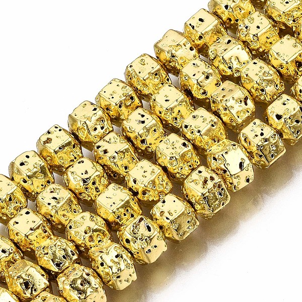 PandaHall Electroplated Natural Lava Rock Beads Strands, Hexagon, Bumpy, Golden Plated, 6.5x7x5.5mm, Hole: 1.2mm, about 73pcs/strand, 15.55...
PandaHall Electroplated Natural Lava Rock Beads Strands, Hexagon, Bumpy, Golden Plated, 6.5x7x5.5mm, Hole: 1.2mm, about 73pcs/strand, 15.55...