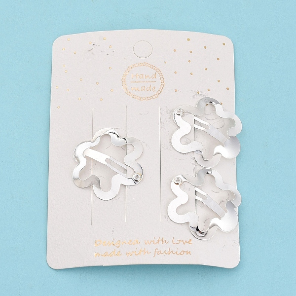 PandaHall Flower Iron Snap Hair Clip Findings, DIY Hair Accessories Making, Platinum, 28x30x3mm, 3pcs/card Iron
PandaHall Flower Iron Snap Hair Clip Findings, DIY Hair Accessories Making, Platinum, 28x30x3mm, 3pcs/card Iron