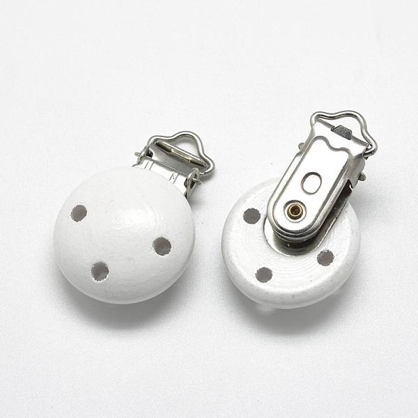 PandaHall Dyed Wood Baby Pacifier Holder Clips, with Iron Clips, White, 48x29x19mm, Hole: 13.5x5mm Wood White
PandaHall Dyed Wood Baby Pacifier Holder Clips, with Iron Clips, White, 48x29x19mm, Hole: 13.5x5mm Wood White