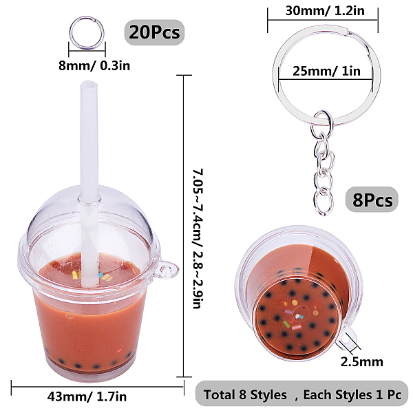 PandaHall SUNNYCLUE DIY Keychain Making Kits, with Openable Acrylic Bottle Big Pendants, with Resin, Polymer Clay Inside and Plastic Straw..., Multicolor
PandaHall SUNNYCLUE DIY Keychain Making Kits, with Openable Acrylic Bottle Big Pendants, with Resin, Polymer Clay Inside and Plastic Straw..., Multicolor