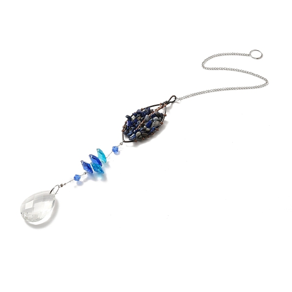 PandaHall Lapis Lazuli Pendant Decoration, Hanging Suncatcher, with Brass Rings, Horse Eye Alloy Frame and Iron Findings, Teardrop, Blue...
PandaHall Lapis Lazuli Pendant Decoration, Hanging Suncatcher, with Brass Rings, Horse Eye Alloy Frame and Iron Findings, Teardrop, Blue...