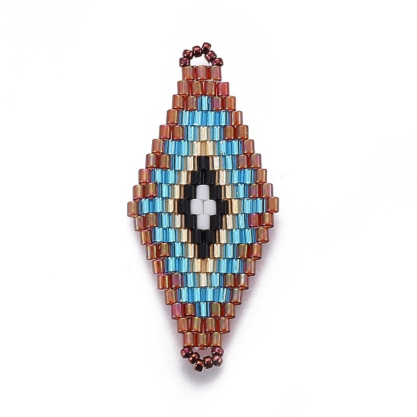 PandaHall MIYUKI & TOHO Handmade Japanese Seed Beads Links, Loom Pattern, Rhombus, Colorful, 43~44.1x19.4~20.2x1.6~1.8mm, Hole: 1.6~1.8mm...
PandaHall MIYUKI & TOHO Handmade Japanese Seed Beads Links, Loom Pattern, Rhombus, Colorful, 43~44.1x19.4~20.2x1.6~1.8mm, Hole: 1.6~1.8mm...