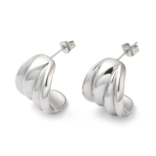 PandaHall 304 Stainless Steel Curved Leaf Stud Earrings for Women, Stainless Steel Color, 20x17.5mm 304 Stainless Steel Leaf
PandaHall 304 Stainless Steel Curved Leaf Stud Earrings for Women, Stainless Steel Color, 20x17.5mm 304 Stainless Steel Leaf