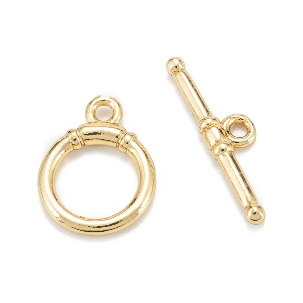 PandaHall Brass Toggle Clasps, Long-Lasting Plated, Ring, Real 18K Gold Plated, Ring: 15x12x2mm, Hole: 1.6mm, Bar: 5.5x20x2mm, Hole: 1.6mm...
PandaHall Brass Toggle Clasps, Long-Lasting Plated, Ring, Real 18K Gold Plated, Ring: 15x12x2mm, Hole: 1.6mm, Bar: 5.5x20x2mm, Hole: 1.6mm...