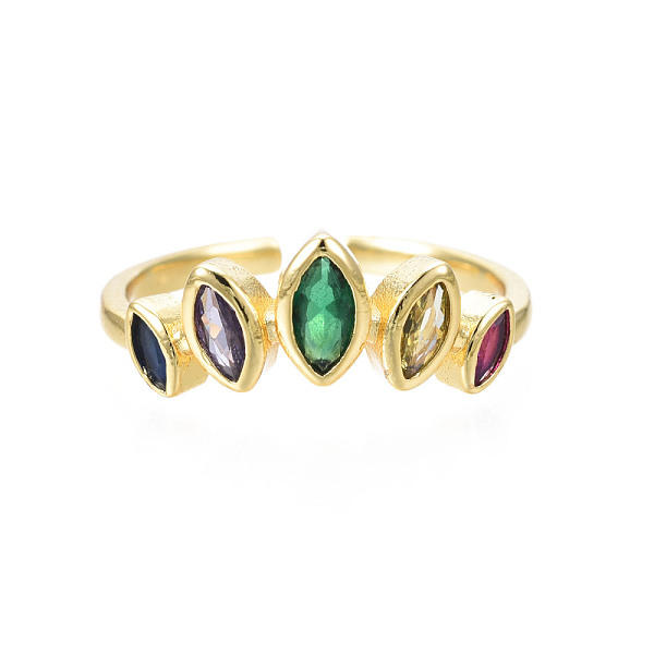 PandaHall Cubic Zirconia Horse Eye Open Cuff Ring, Real 18K Gold Plated Brass Jewelry for Women, Nickel Free, Colorful, US Size 7 1/2...
PandaHall Cubic Zirconia Horse Eye Open Cuff Ring, Real 18K Gold Plated Brass Jewelry for Women, Nickel Free, Colorful, US Size 7 1/2...