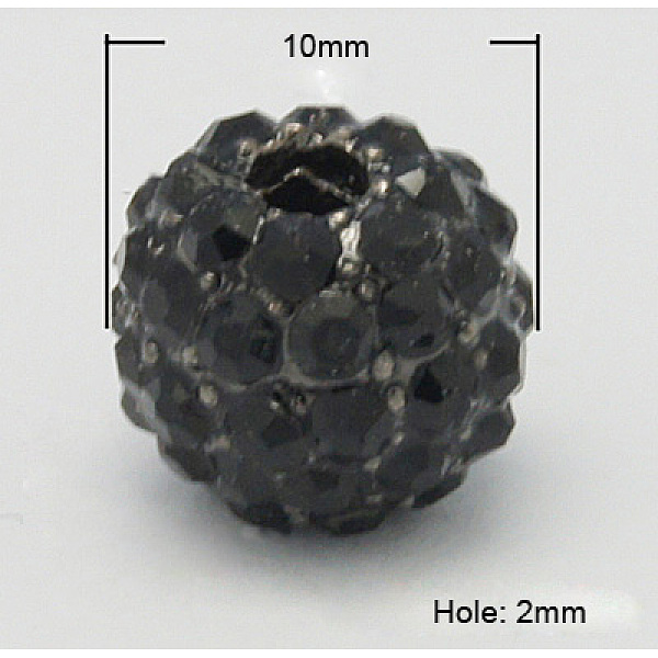 PandaHall Metal Alloy Rhinestones Beads, Round, Black, Size: about 10mm in diameter, hole: 2mm Alloy+Rhinestone Round Black
PandaHall Metal Alloy Rhinestones Beads, Round, Black, Size: about 10mm in diameter, hole: 2mm Alloy+Rhinestone Round Black
