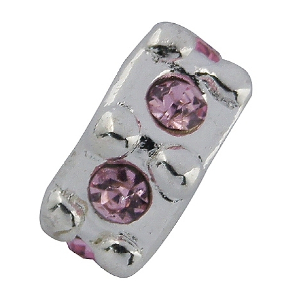 PandaHall Alloy Rhinestone European Beads, Large Hole Beads, Hexagon, Platinum, Pink, 5.5x10.5mm, Hole: 4.5mm Alloy+Rhinestone Rondelle Pink
PandaHall Alloy Rhinestone European Beads, Large Hole Beads, Hexagon, Platinum, Pink, 5.5x10.5mm, Hole: 4.5mm Alloy+Rhinestone Rondelle Pink