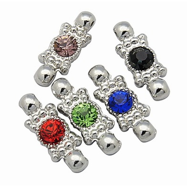 PandaHall Metal Alloy Bar Spacers, with Grade A Rhinestone and Two Holes, Platinum Color, Rectangle, Size: about 7.5mm wide, 21mm long..., Multicolor
PandaHall Metal Alloy Bar Spacers, with Grade A Rhinestone and Two Holes, Platinum Color, Rectangle, Size: about 7.5mm wide, 21mm long..., Multicolor