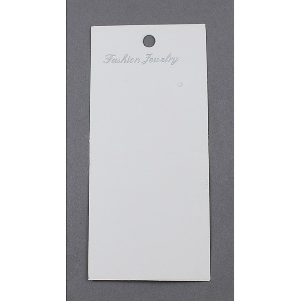 PandaHall Paper Earring Display Card, Rectangle, White, Size: about 90mm long, 50mm wide. Paper Rectangle White
PandaHall Paper Earring Display Card, Rectangle, White, Size: about 90mm long, 50mm wide. Paper Rectangle White