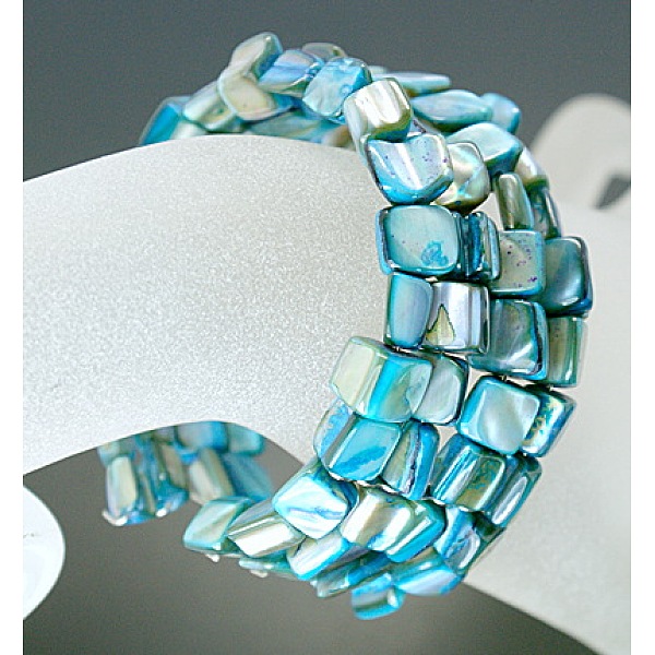 PandaHall Wrap Bracelets, with Shell Beads, Steel Bracelet Memory Wire and Spacer Bars, Teal, 55mm Shell Cyan
PandaHall Wrap Bracelets, with Shell Beads, Steel Bracelet Memory Wire and Spacer Bars, Teal, 55mm Shell Cyan