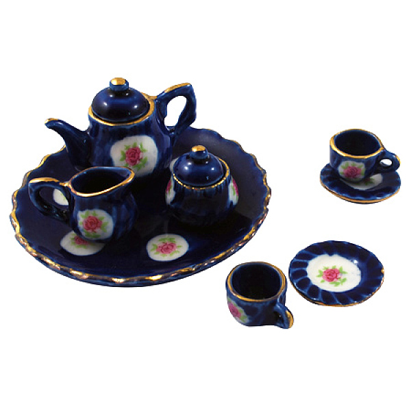 PandaHall Porcelain Tea Set, Blue, saucer1: 66.5mm in diameter, saucer2: 23mm in diameter, eapot1: 30mm long, 38mm wide, teapot 2: 17mm long...
PandaHall Porcelain Tea Set, Blue, saucer1: 66.5mm in diameter, saucer2: 23mm in diameter, eapot1: 30mm long, 38mm wide, teapot 2: 17mm long...