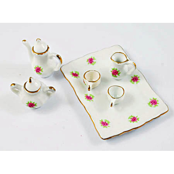 PandaHall Handmade Porcelain Tea Set Decoration, Rectangle, White, saucer: 71mm long, 50mm wide, 6.5mm thick, biggest teapot: 36mm long...
PandaHall Handmade Porcelain Tea Set Decoration, Rectangle, White, saucer: 71mm long, 50mm wide, 6.5mm thick, biggest teapot: 36mm long...
